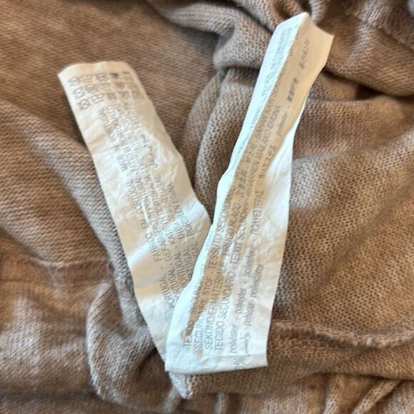 ZARA basic silk scarf tie beige/taupe sweater Sz M neutral - Picture 11 of 11
